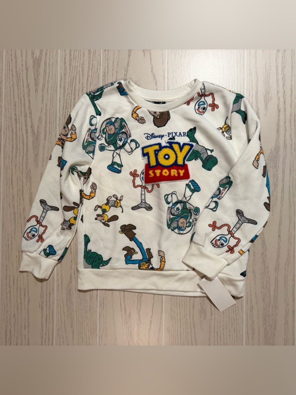 Disney Toy Story Sweatshirt Boys 5T Buzz Woody Fleece Pullover NWT